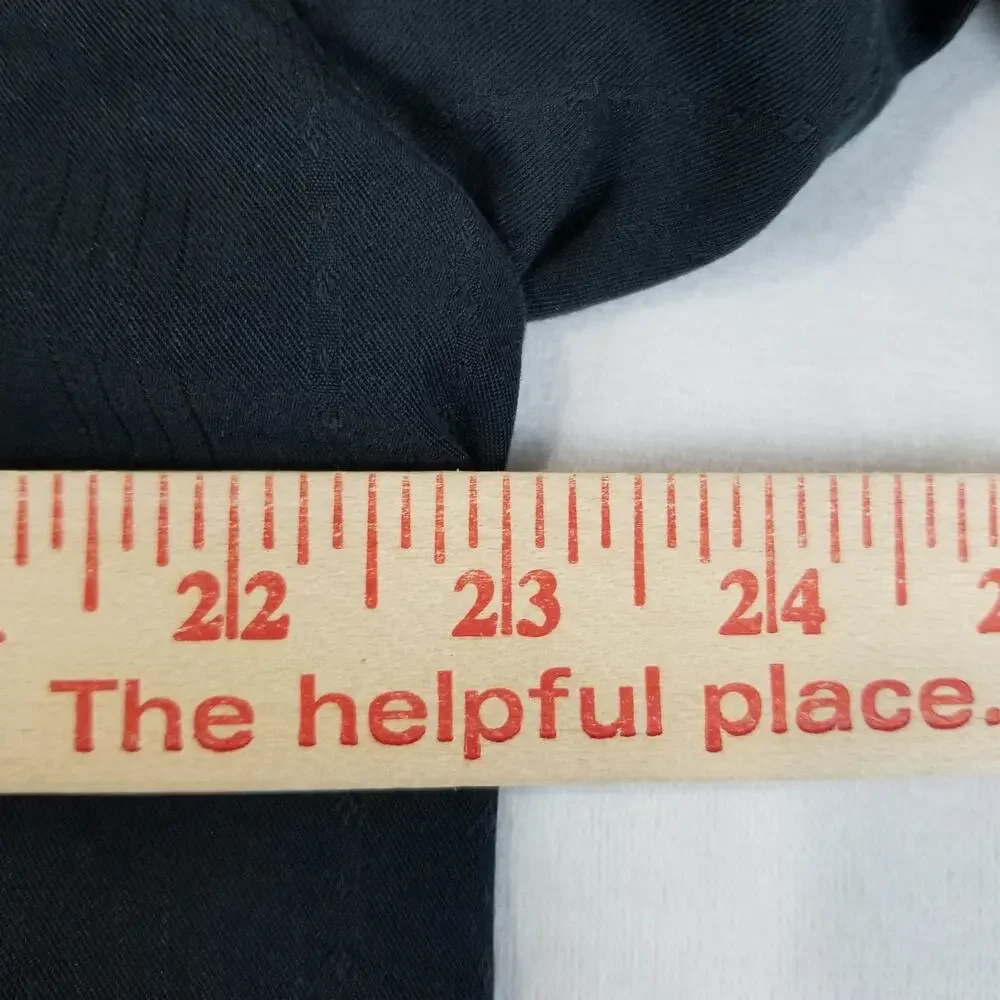 Bamboo Cay Shirt Mens Large Black Embroidered Bamboo Modal Button Up Camp Casual - Picture 8 of 10